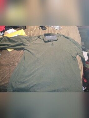 Saint John's Bay Active Men's Olive Green Long-Sleeve Henley